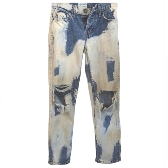 Current/Elliott Vintage Straight Destroyed Jeans - Picture 1 of 7